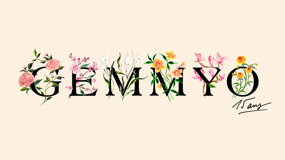 Logo Gemmyo fleuri pour les 15 ans de la marque