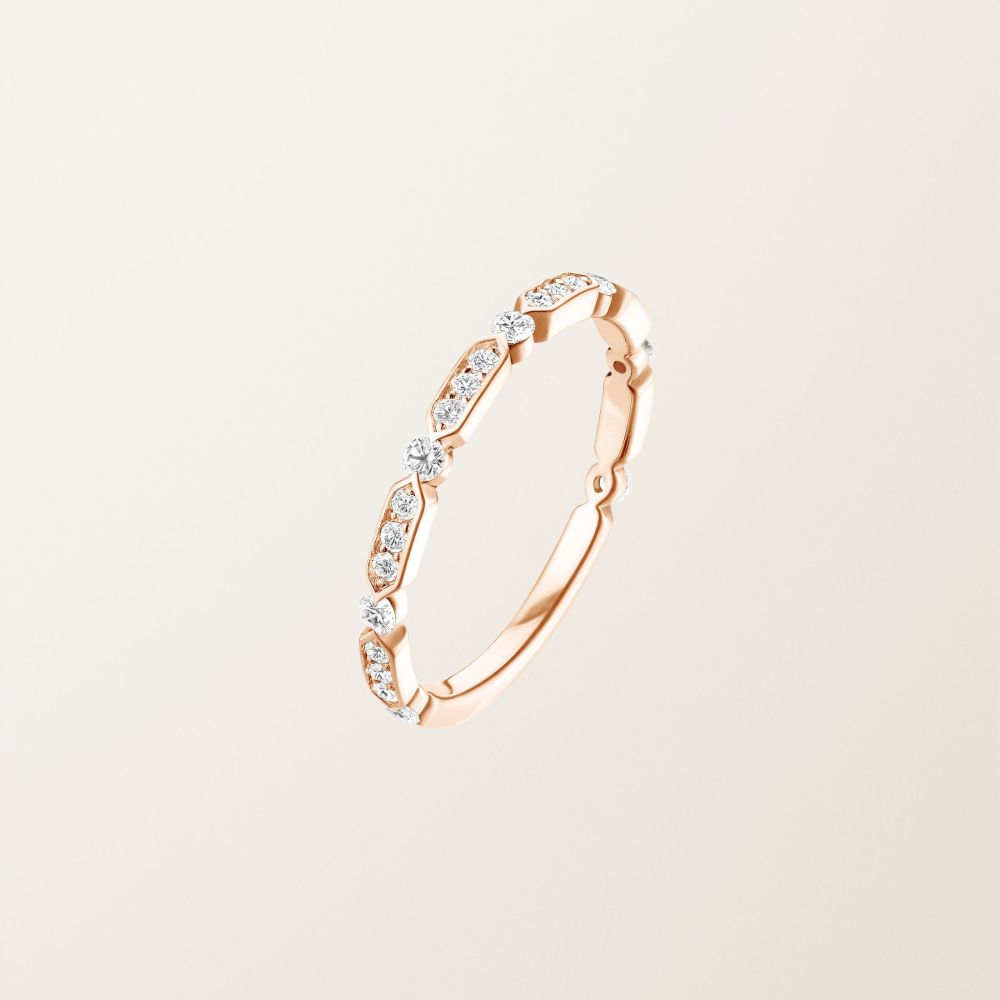 Bague Or rose Diamant MET M 2