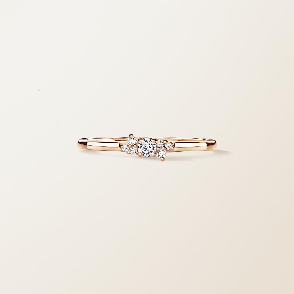 Bague Or rose Diamant Mini EverBloom 2