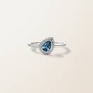 Bague Or blanc Topaze Blue London Gemmyorama Poire 1