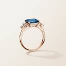 Bague Or rose Topaze Blue London et diamants Baby EverBloom Alta Octogonal 2