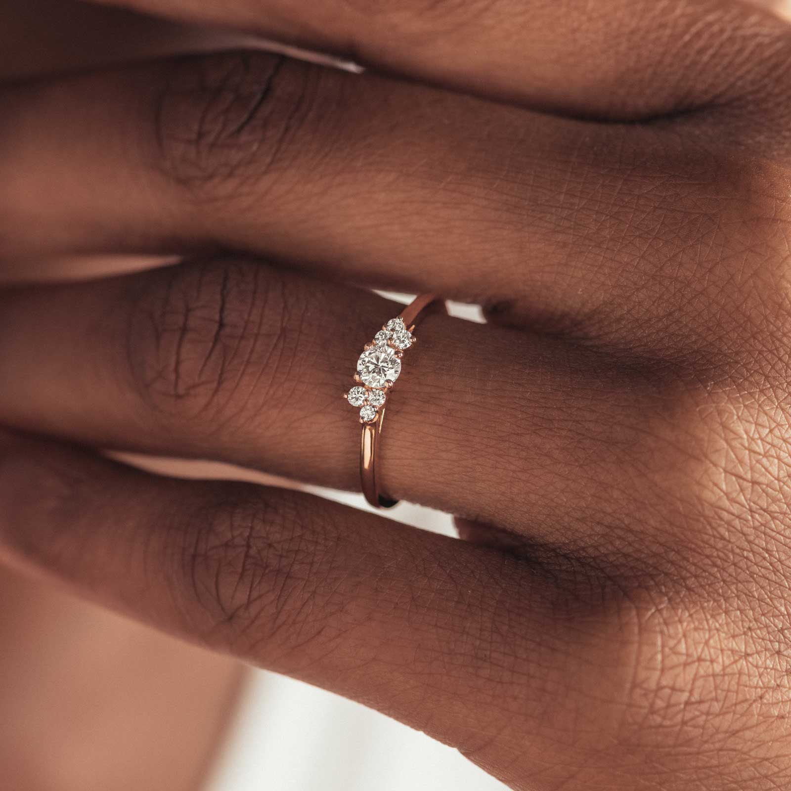 Bague Or rose Diamant Baby EverBloom 4