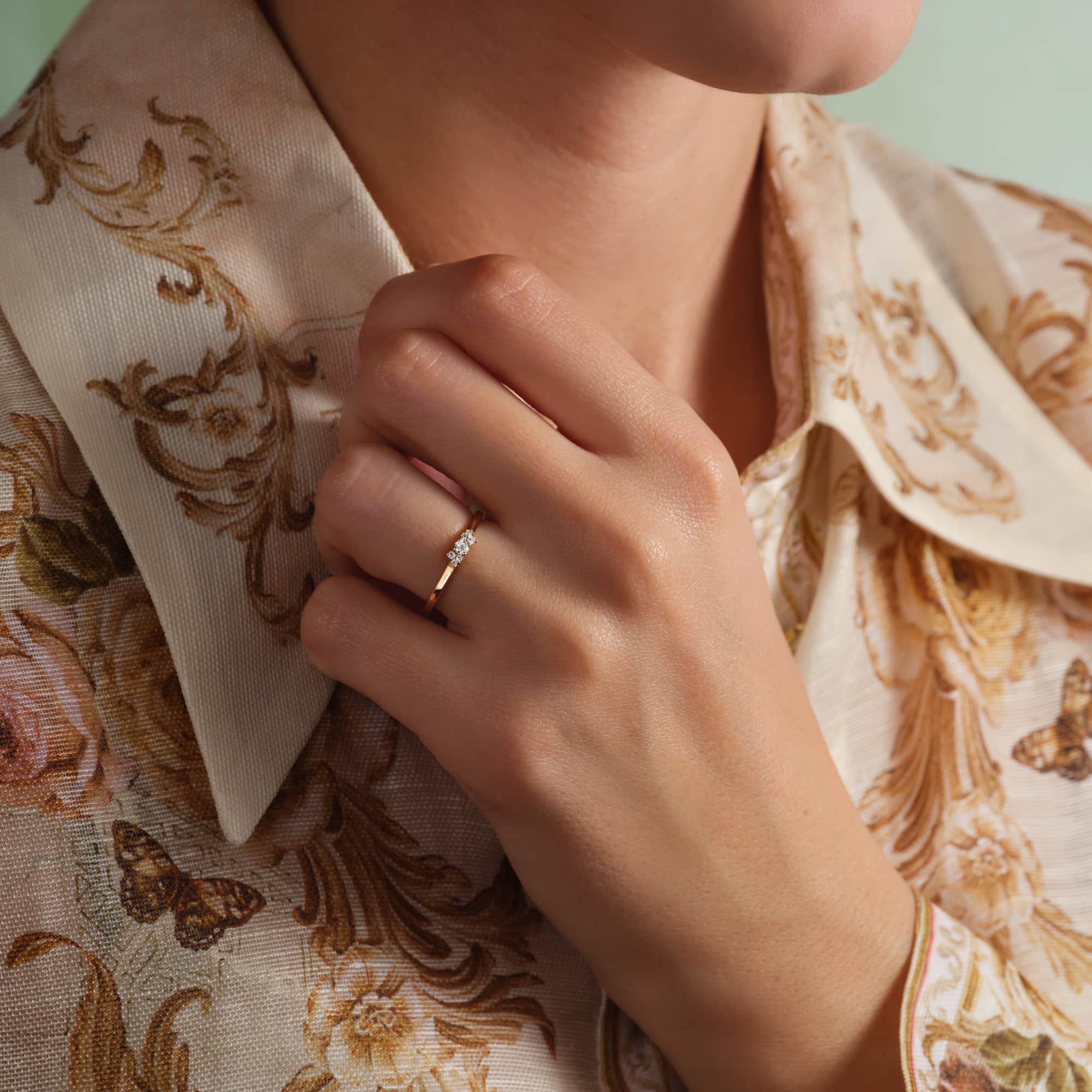 Bague Or rose Diamant Mini EverBloom 4