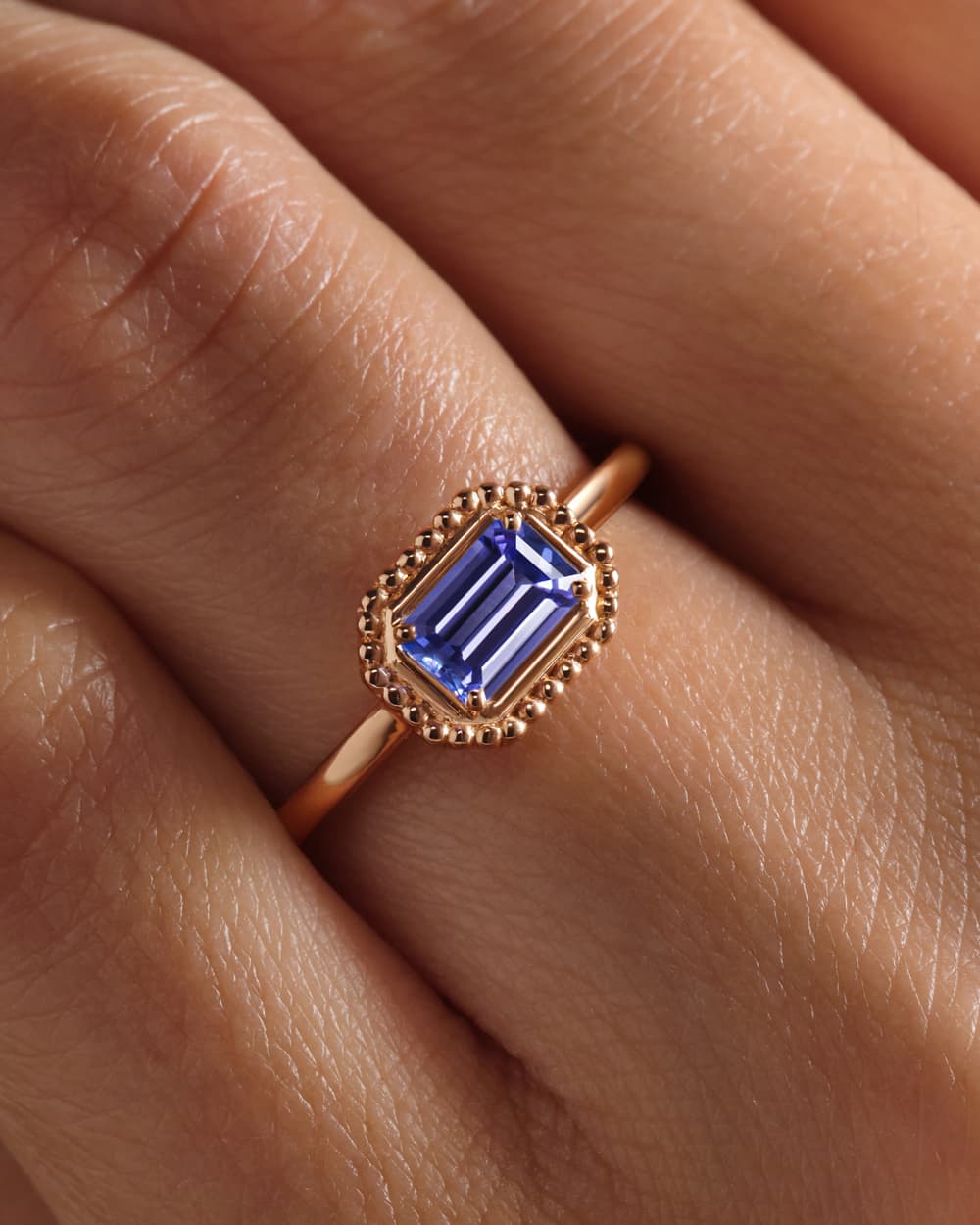 Bague Or jaune Saphir Vert Gemmyorama Octogonal 3