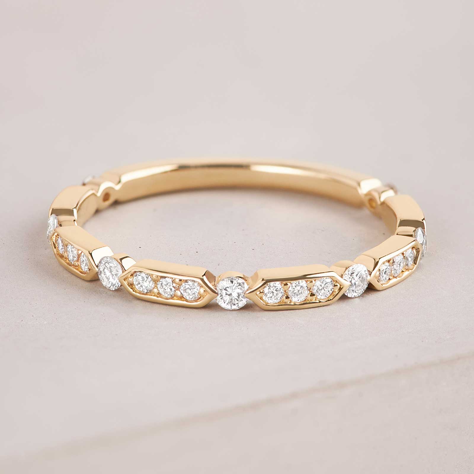 Bague Or rose Diamant MET M 5