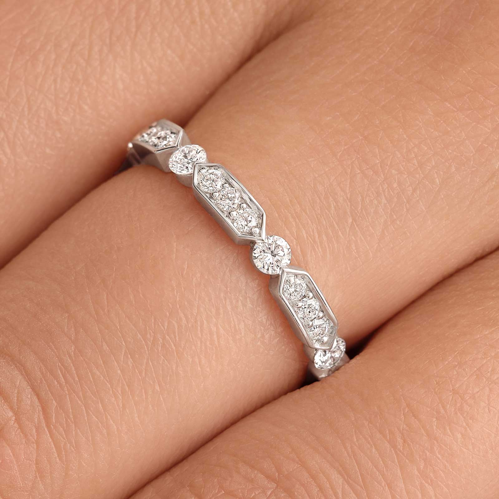 Bague Or rose Diamant MET L 3
