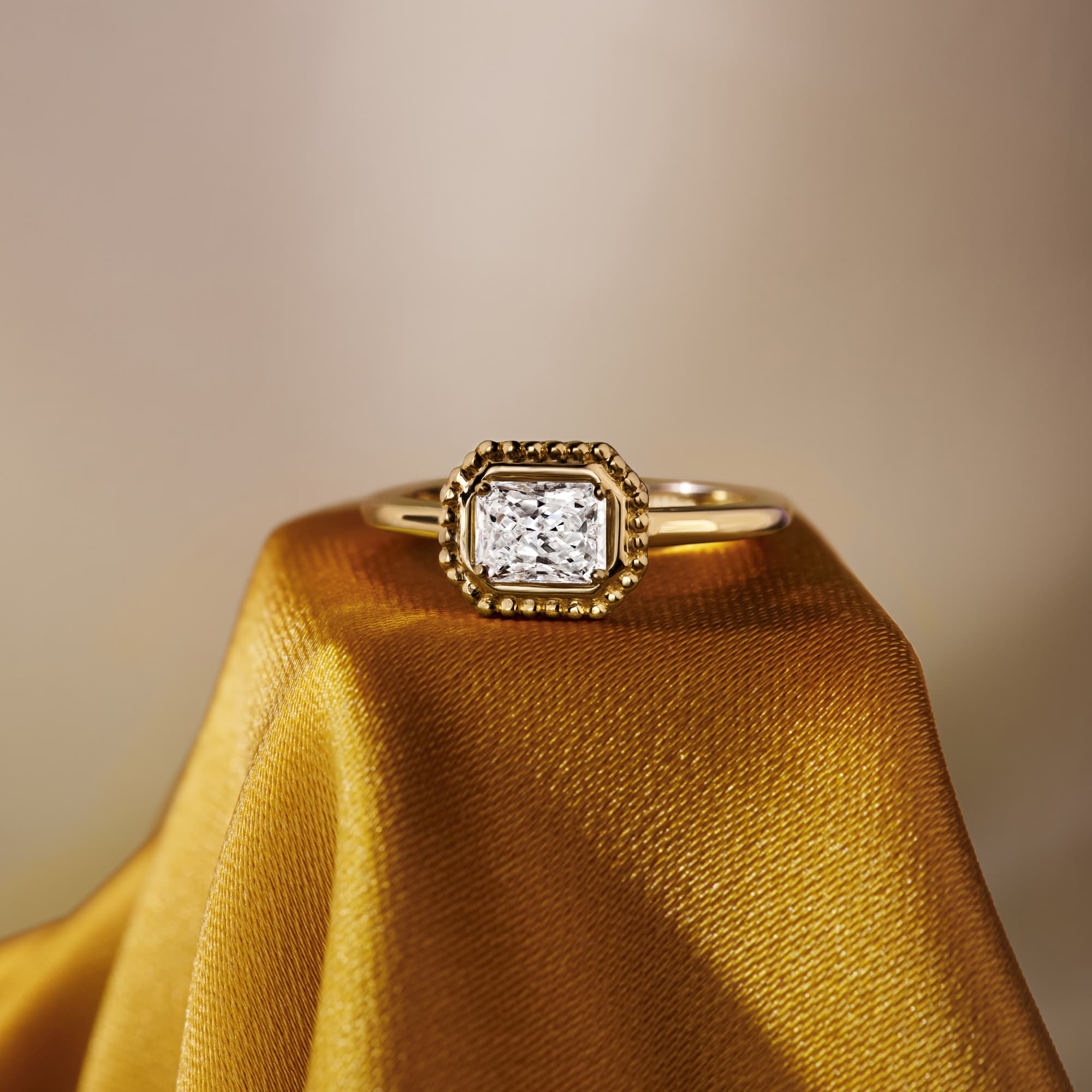 Bague Or jaune Diamant Gemmyorama Radiant 5