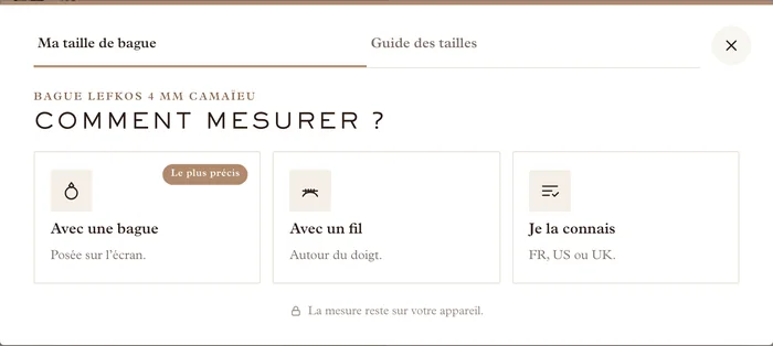 Choix de la méthode de mesure